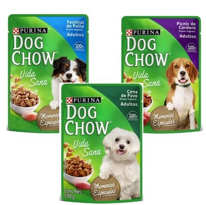 Comida húmeda dog chow para perros cachorros por 100 gr